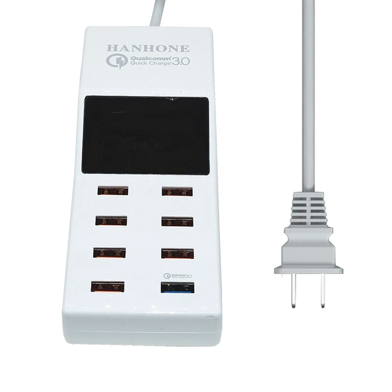 HANHONE 5 V/8A 40 W быстрая зарядка 3,0 быстрое зарядное устройство для мобильного телефона iPhone samsung Xiaomi nexus Tablet 8 USB порт настольное зарядное устройство - Тип штекера: США