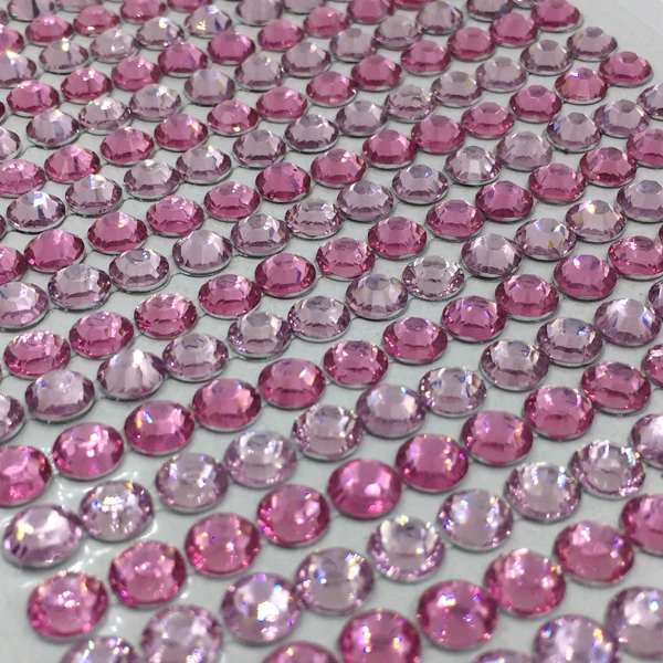

6mm 468pcs/set light pink&pink Pearl rhinestone Laptop Skins stickers The phone personalized crystal stickers self adhesive