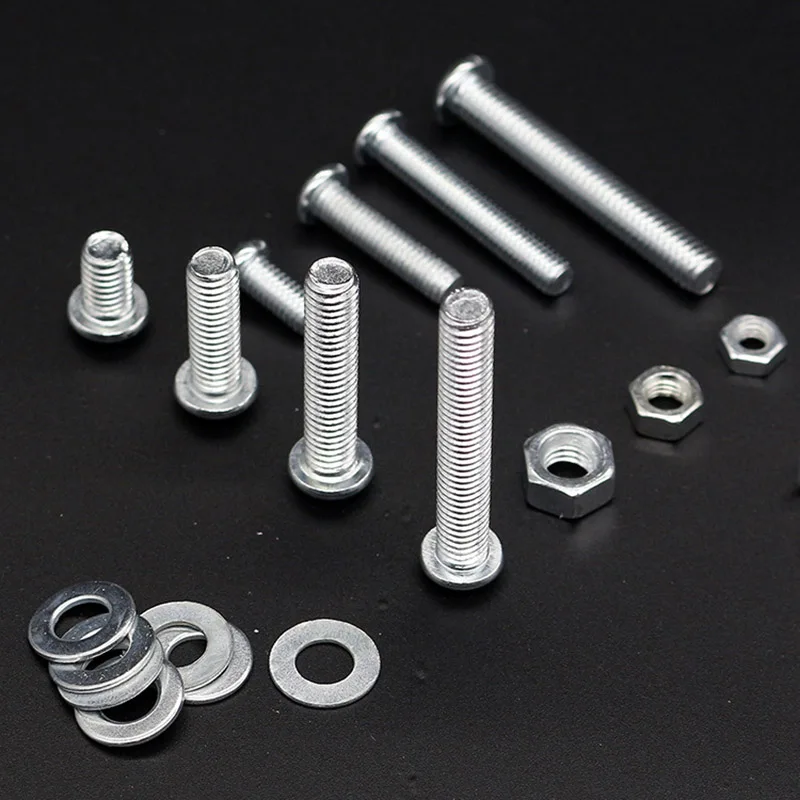 Tanie 24 siatki M3 M4 M5 M6 śruby śruby nakrętki przycisk sześciokątny zestaw głowicy cylindra zestaw TB sprzedaż