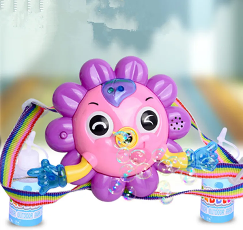 1pc Creative sunflower bubble camera toy light music sunflower