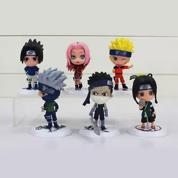 

6pcs/lot 7cm Anime Naruto Q Version Generation 18 Uzumaki Sakura Sasuke Kakashi PVC Action Figure Toys Collective Figure Dolls