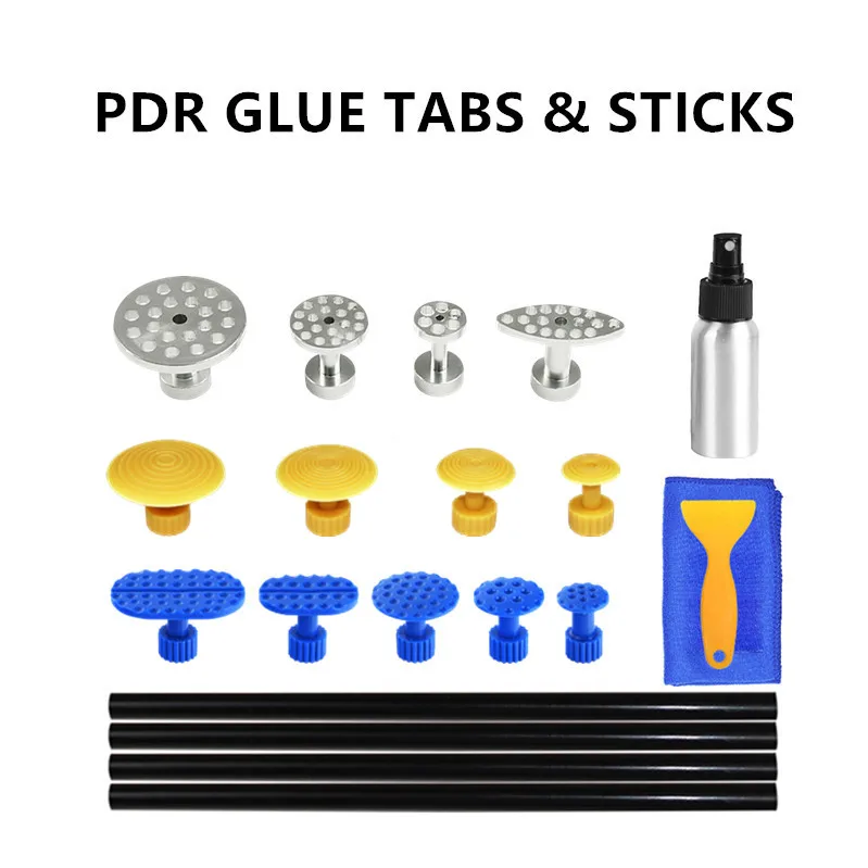 

WEYHAA PDR Tools Car Dent Puller Tabs Glue Sticks Car Dent Removal Kit for Paintless Dent Repair Household Hand Tool Set