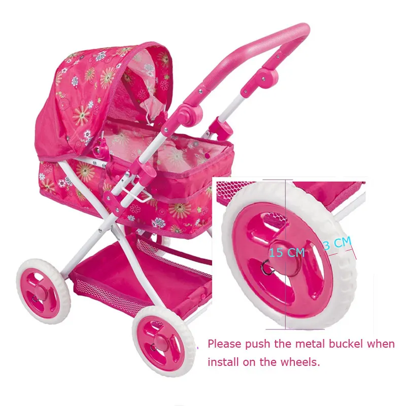 Детская коляска с большим колесом, игрушечная игрушка для девочек, детская игрушка для ролевых игр, мебель, игрушки для кукол, детская коляска