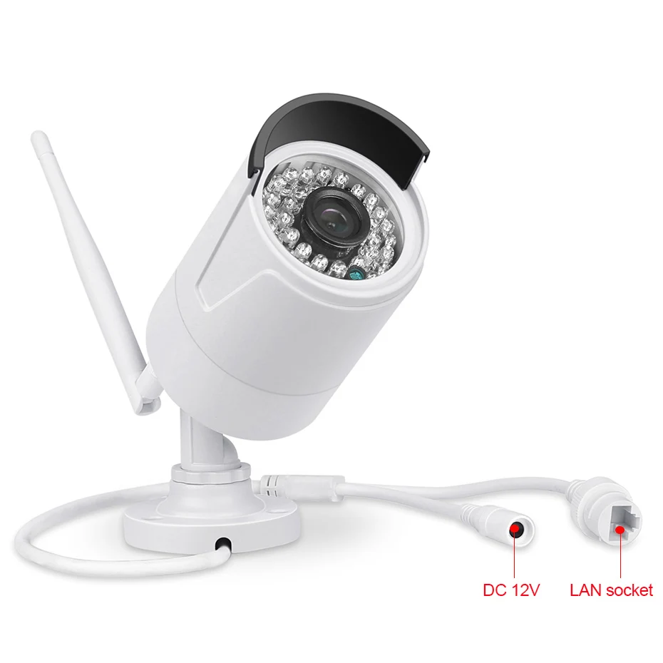 HD 1080P 4CH Беспроводная NVR CCTV система 2MP уличная Водонепроницаемая WiFi ip-камера, Аудио запись, охранный комплект видеонаблюдения