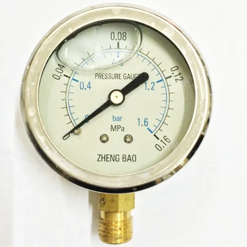 

Zhengbao hydraulic oil pressure gauge YN-60 0-1.6 vibration proof pressure gauge (full range) shockproof pressure gauge