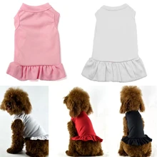 font b Pet b font Dress Plain Dog Shirt Girl Basic Dog font b Clothes