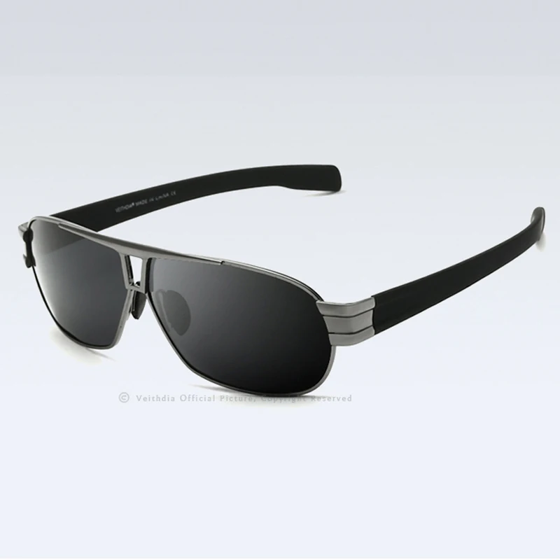 VEITHDIA, поляризационные мужские солнцезащитные очки, фирменный дизайн, очки для вождения, солнцезащитные очки, аксессуары, солнцезащитные очки, oculos de sol masculino 8516 - Цвет линз: Gun Gray