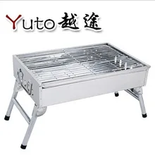 Barbecue portable en acier inoxydable, barbecue à charbon de bois d'extérieur, réchaud de camping pliable
