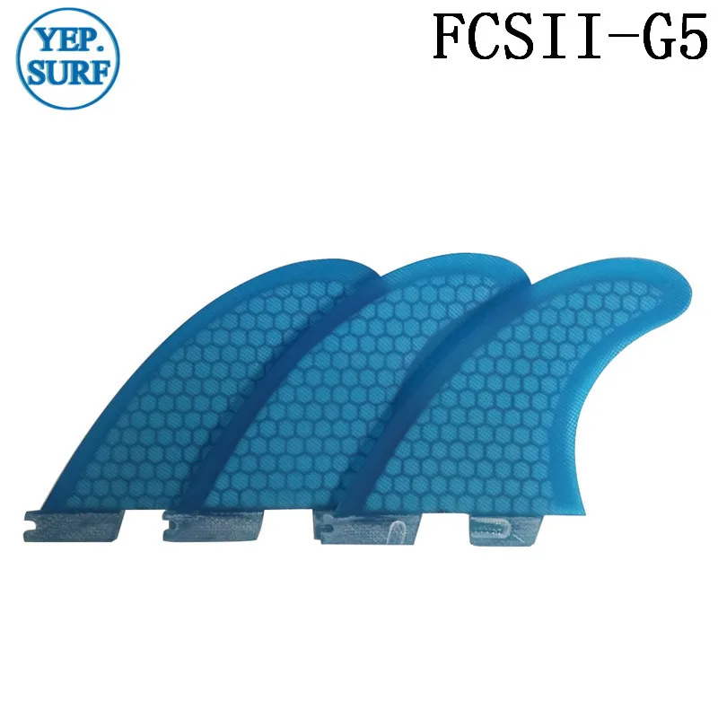 Серфинга FCS2 G5 плавники синий доски для серфинга фасетчатый Киль
