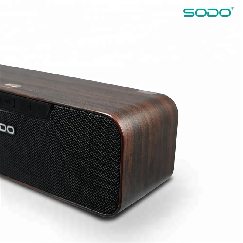 Bluetooth Колонка SODO L4 с деревянным рисунком V4.2 10 Вт улучшенная басовая карта FMTF MP3 MP4