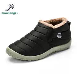 Zuoxiangru Мужская прогулочная обувь мужская легкая зимняя обувь теплая Меховая зимняя Уличная обувь