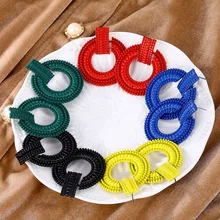 VKME, геометрические круглые металлические серьги для женщин, опт, эффект краски, серьги, Европейская и американская мода, ювелирные изделия