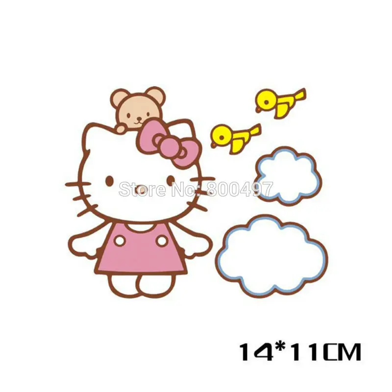 10 x Прекрасный Автомобиль чехлы Hello Kitty С Птицей Облако Автомобилей наклейки