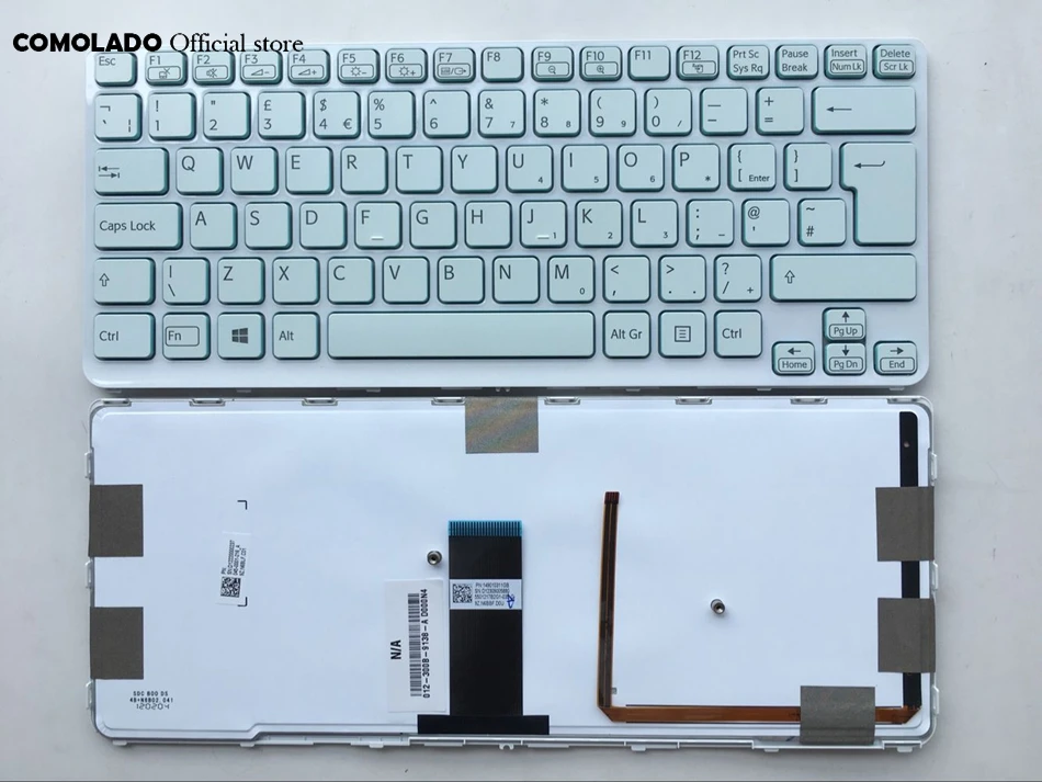 UK keyboard For Sony Vaio SVE 14 SVE14 SVS14 SVE14A backlit with white frame Laptop Keyboard UK layout