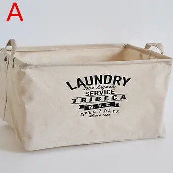 

46*31*24cm Thick cotton and linen square fabric storage basket Increase clothing finishing basket Wardrobe storage box