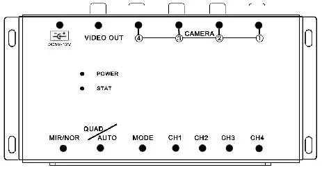 Автомобиль 4-Way Композитный RCA AV аудио-видео разветвитель распределения поддерживают car сзади спереди сбоку камер четырьмя камерами блок управления переключатель