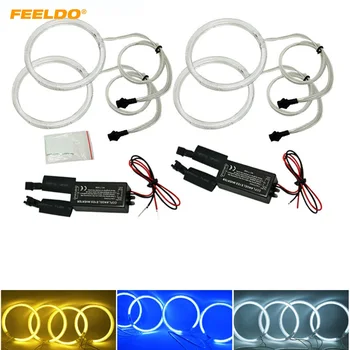 

FEELDO 1Set(4X106MM) Car CCFL Halo Rings Angel Eyes LED Headlights for BMW E46 2D/Z3 95-02 Coupe/Roadster DRL #AM4154