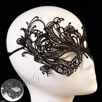 

Cool Black Women Eye Mask Sexy Lace Ball Halloween Party Fancy Dress Costume New 2017