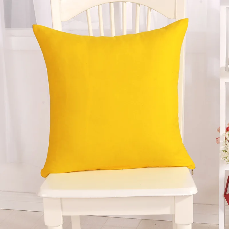 YWZN, яркий цвет, чехол для подушки, сплошной цвет, чехол для подушки, яркий цвет, декоративная подушка, чехол s funda de almohada kussensloop - Цвет: Цвет: желтый
