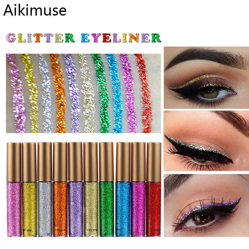 

Eyeliner Pallete Liquid Shimmer Eye Liner Glitter Eye Shadow Waterproof Beauty Glazed Cosmetic Nude Eye Powder Makeup Profession