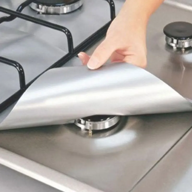 Buy 4pc/Set Aluminum Foil Gas Hob Oil Protector Liner