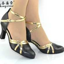 WUXIJIAO/брендовые черные атласные женские туфли для латинских танцев со стразами; свадебные туфли для сальсы, танго; вечерние туфли для танцев на квадратном каблуке 6 см; средний каблук