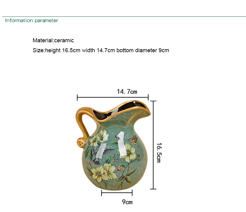 Европейский пасторальный Ретро окрашенная керамическая ваза молочный кувшин ваза американский кантри гостиная украшение Цветочная композиция