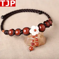 Короткое красное агатовое ожерелье женское Ретро Оригинальное этническое ветровое ключичное ожерелье аксессуары ретро декоративное