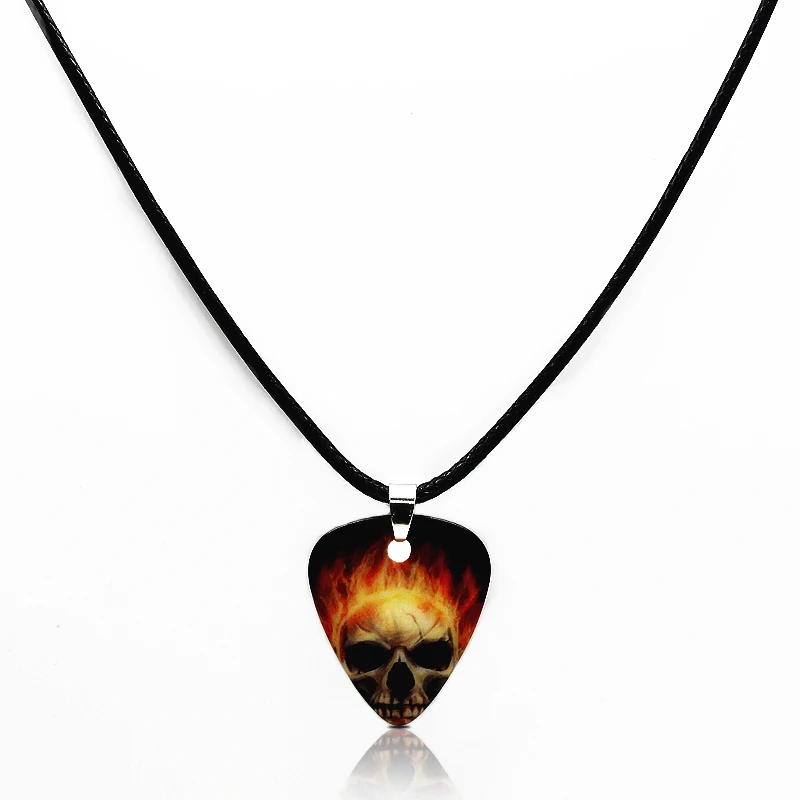 SOACH ожерелье подвеска полоски цепочка ожерелье s ювелирные изделия медиаторы Гитара медиаторы 1,0 мм - Цвет: Skull B