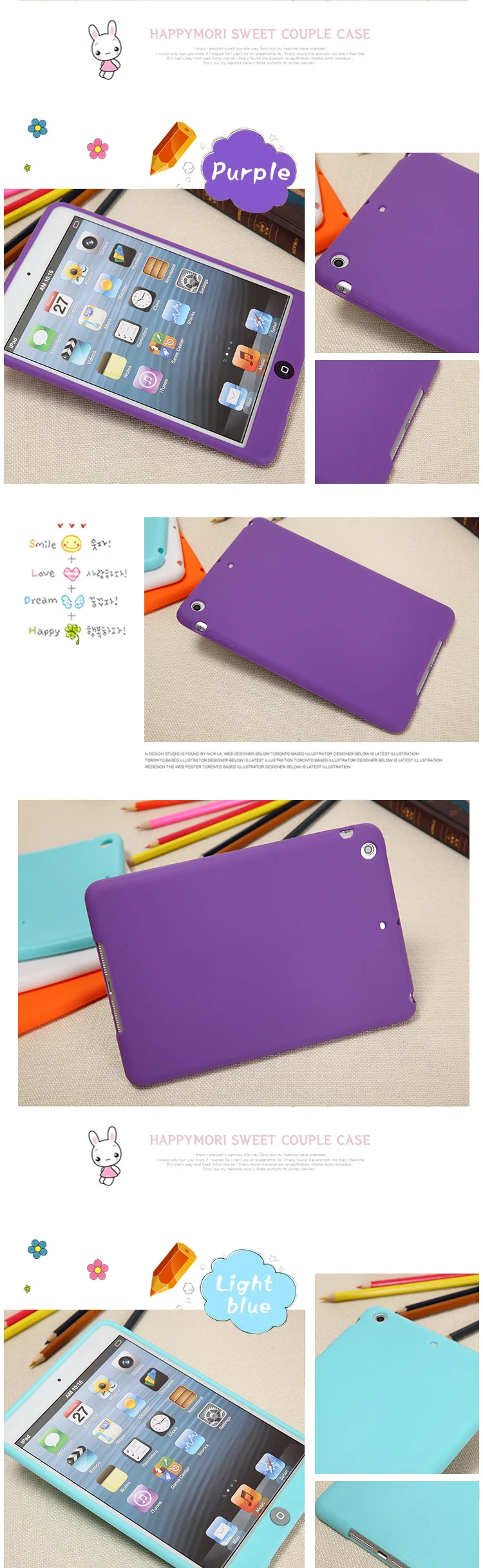 New Case For Mini 2 3 Children Soft Silicone Case Cute case Jelly Bean Cute Smart Soft Silicone Rubber (4)