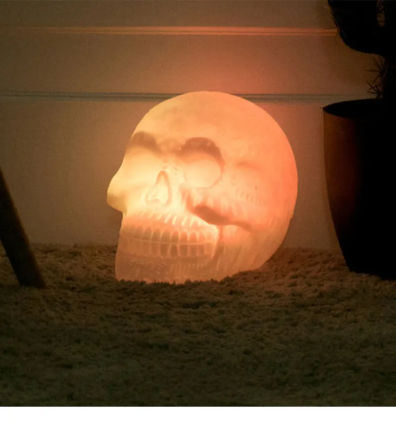 Novelty Halloween LED Skull Night Lights 3D Children Gift Toy Fashion Interior Party Decor Atmosphere Lamp 80920 | Освещение