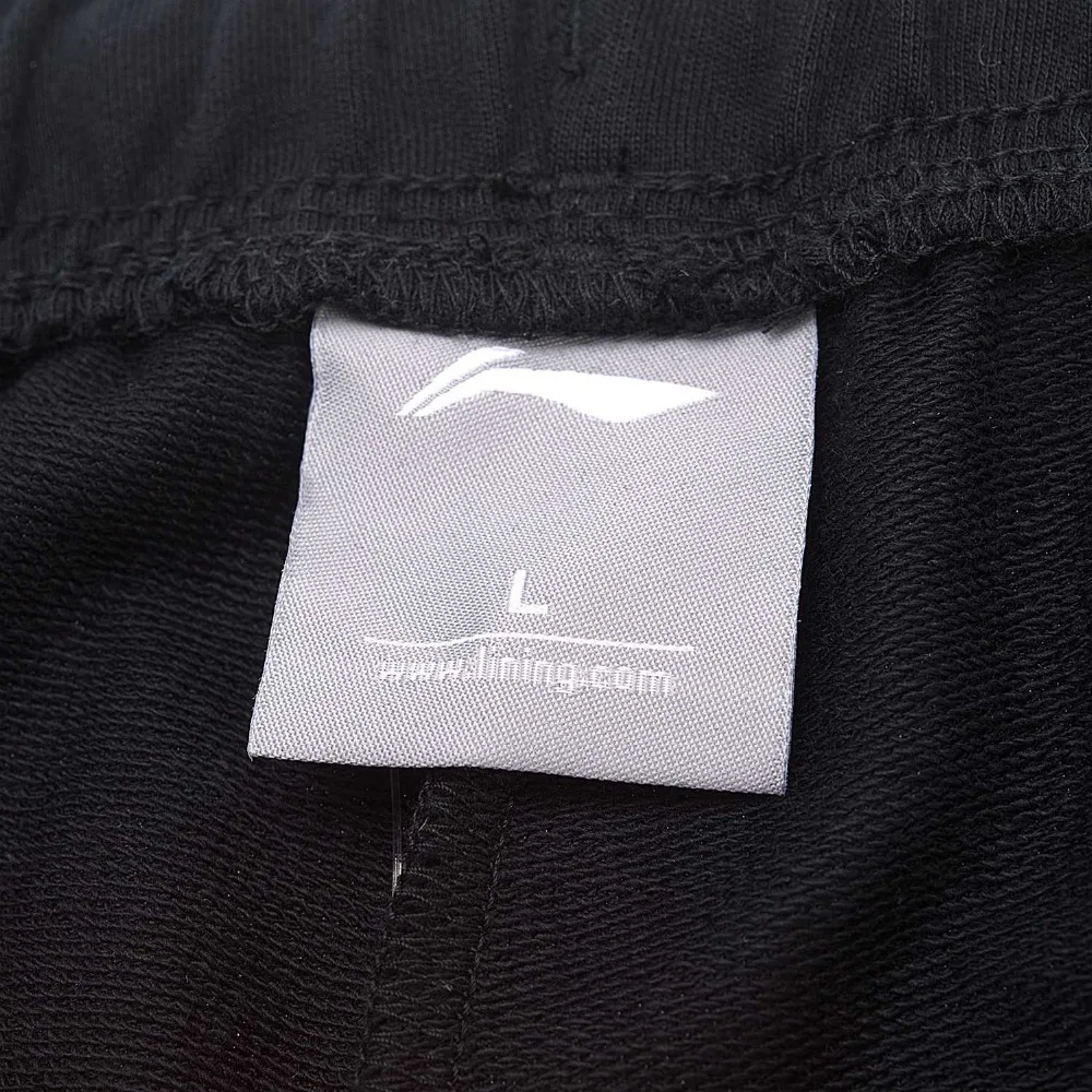 Li Ning мужские трендовые спортивные брюки из 100% хлопка с подкладкой удобные