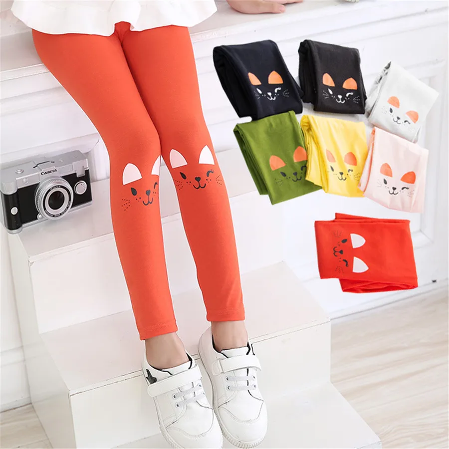 

2019 New Cotton Soft Print Casual Leggings for Girls Children`s Girl Summer Pants Kids Nina Leggins leginsy dla dziewczyn