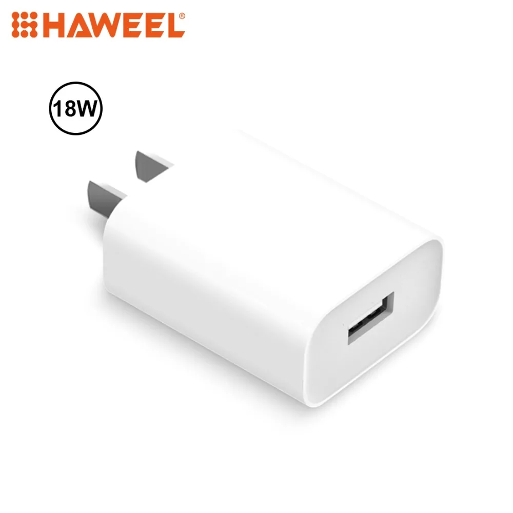 Настенное зарядное устройство HAWEEL 5 В 2 А 18 Вт один порт USB быстрая зарядка вилка