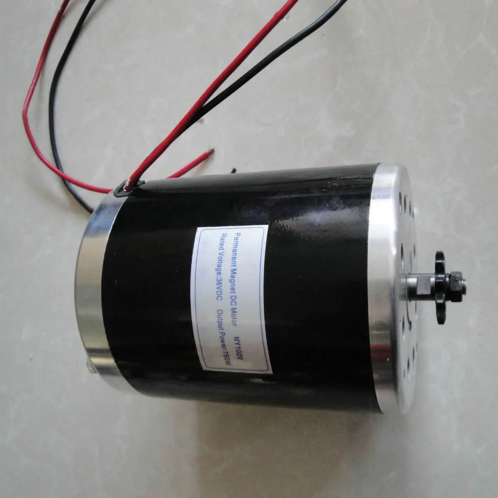 Sale YALU MY1020 800W 36V/ 48V ATV Buggy #25 or T8F sprocket Small electric tricycle E-Scooter DC motor with Mounting bracket 8