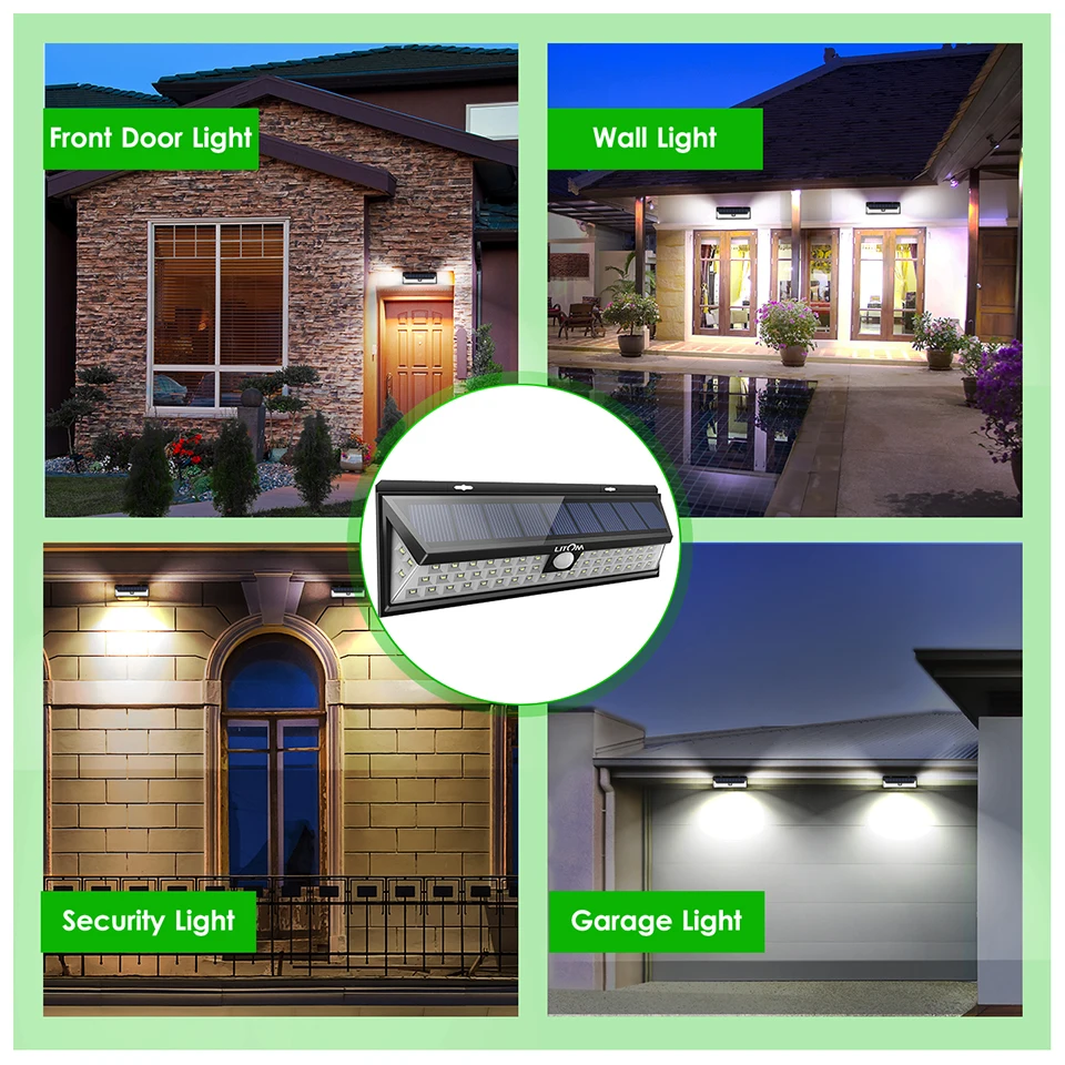 Litom 54 LED Solar Lights Waterproof Solar Lights (7)
