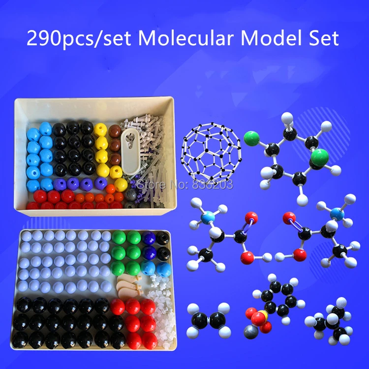 

290pcs/set Molecular Model Set Kit Male member General And Organic Chemistry lanterna For School Lab Teaching Research