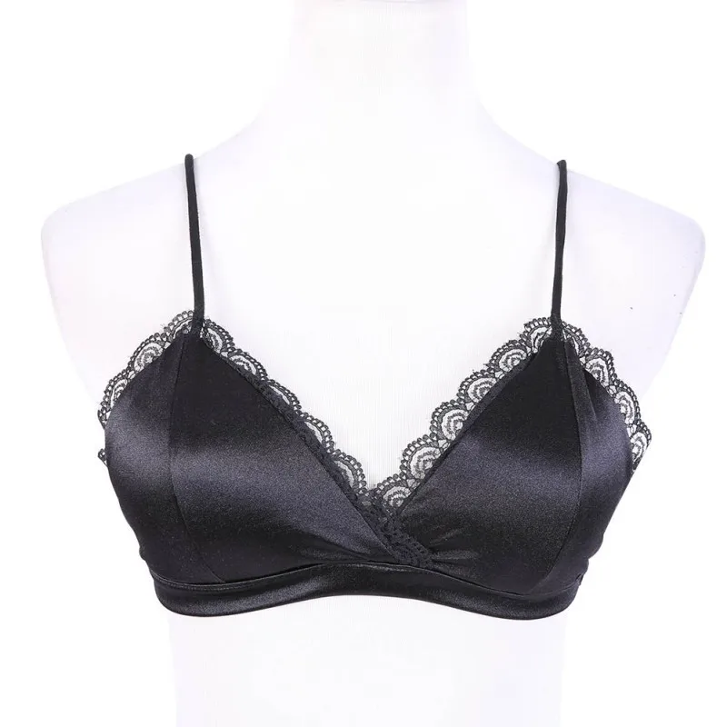 Women Push Up Lace Bras Triangle Bralette Bra Crop Top Padded