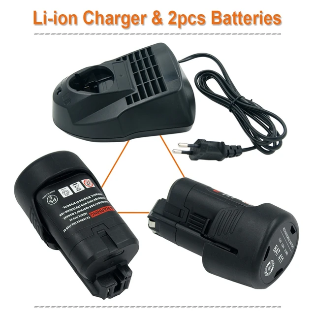 SHGEEN Chargeur de Batterie AL1115CV de Rechange pour Batterie Bosch 10,8  V-12 V BC330 pour Bosch BAT411 BAT412A BC430 BC330 2 607 336 996 (Prise UE)  : : Bricolage