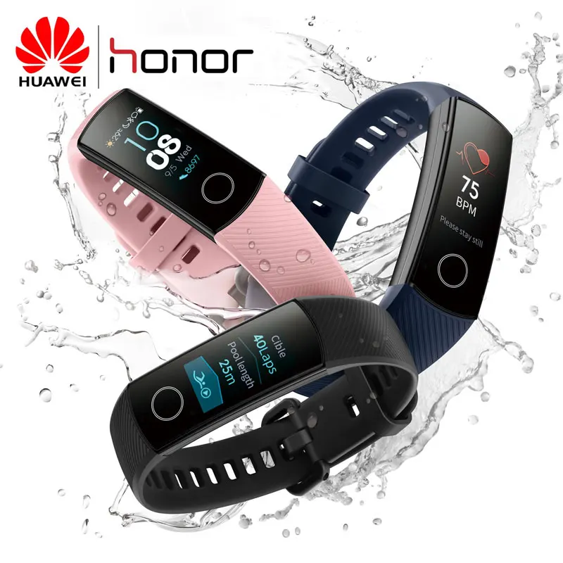 

Original Huawei Honor Band 4 Smart Wristband Fitness Tracker Waterproof Swim Posture Detect Heart Rate Sleep 0.95" Touchscreen