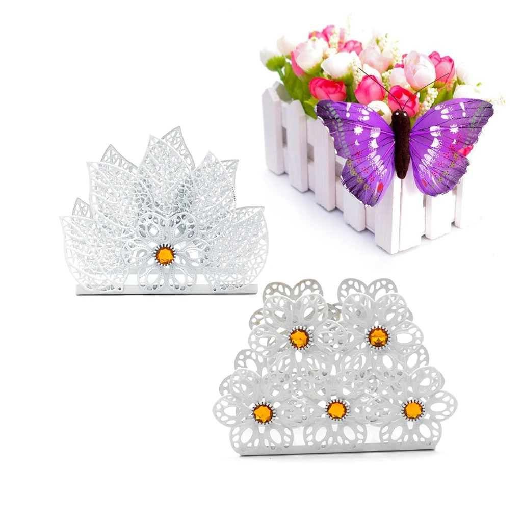 

New European Metal Napkin Holder Paper Dispenser Tissue Rack Home Party Dining Table Decor