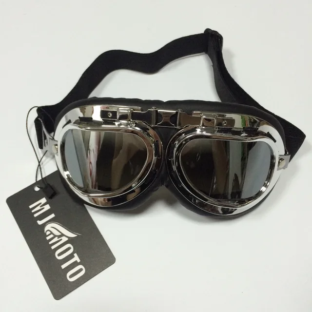 Motorcycle Goggles Glasses Vintage Motocross Classic MOTO Retro Aviator