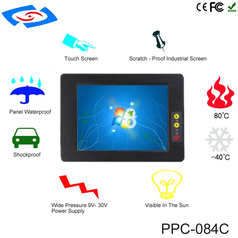 

2018 Embedded Fanless Industrial Panel PC With Touch Screen