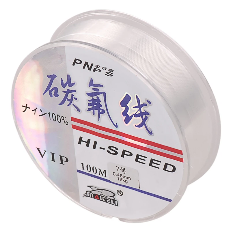 100m Fluorocarbon Fishing Line Transparent Carp Wire Nylon