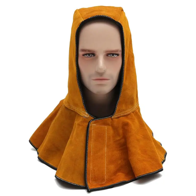 Leather Hood Helmet Mask Protector Cap For Welder Electric Welding Work