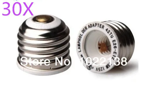 

30pcs E26-E12 Led Socket Adapter Light Bulb Lamp Holder Converter Free Shipping With Tracking No.