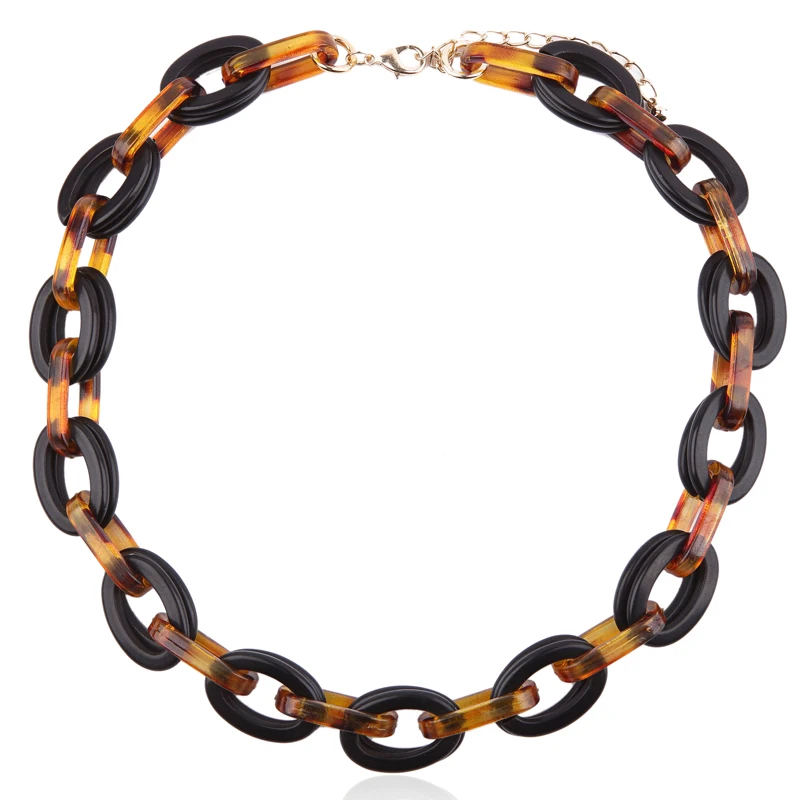 

Fashion Woman Jewelry Chain choker necklace plastic chain link necklace women maxi necklace winter color NK1018