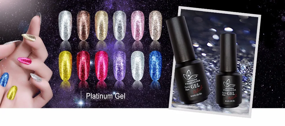 glitter platinum gel