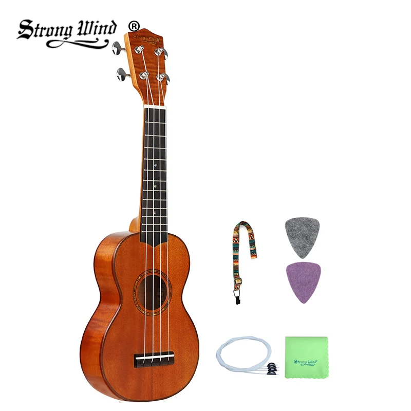

21 Inch Mahogany Ukulele Wood Colour Rosewood 12 Frets 4 Strings Guitar Nylon String High Quality Guitar Beginner Professional