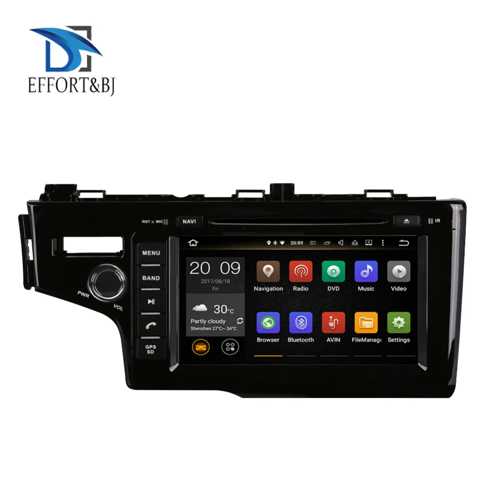 

4GB RAM Android 9.0 Octa Core Car Radio Stereo DVD Multimedia Player For Honda Fit/Jazz Left Hand Driving2014-2019GPS Navigation